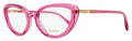 Pomellato Cat Eye Eyeglasses PM0112O 003 Transparent Pink 53mm Transparent Pink