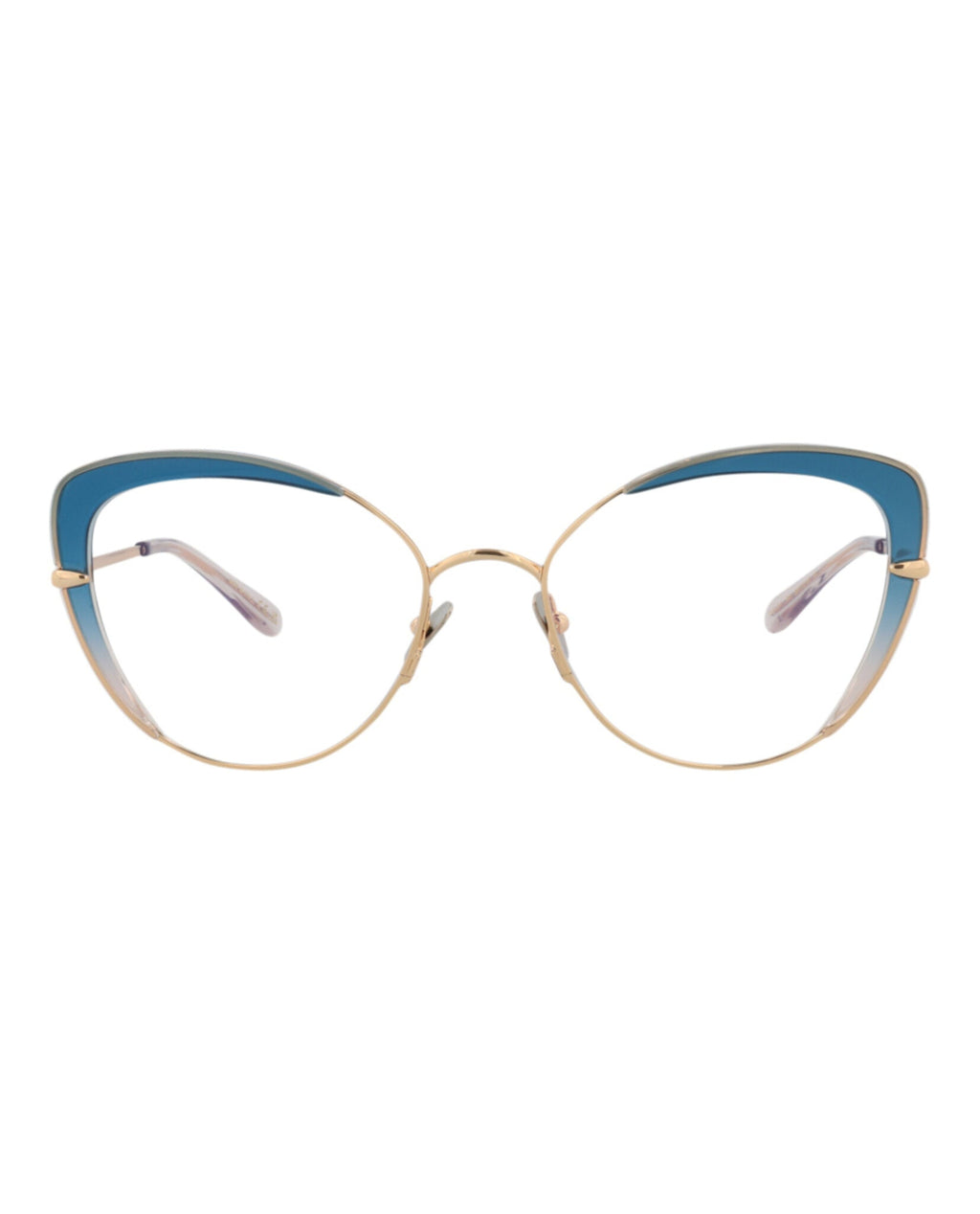 Pomellato Womens Cat Eye Gold Gold Transparent Fashion Designer Eyewear Gold Gold Transparent