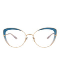 Pomellato Womens Cat Eye Gold Gold Transparent Fashion Designer Eyewear Gold Gold Transparent