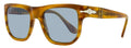 Persol Square Sunglasses PO3306S 960/56 Striped Brown 52mm Striped Brown