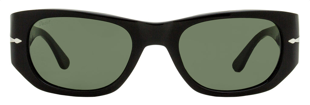 Persol Rectangular Sunglasses PO3307S 95/31 Black 55mm