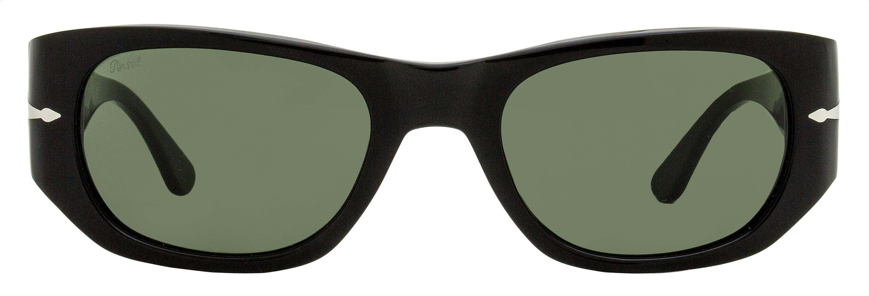 Persol Rectangular Sunglasses PO3307S 95/31 Black 55mm