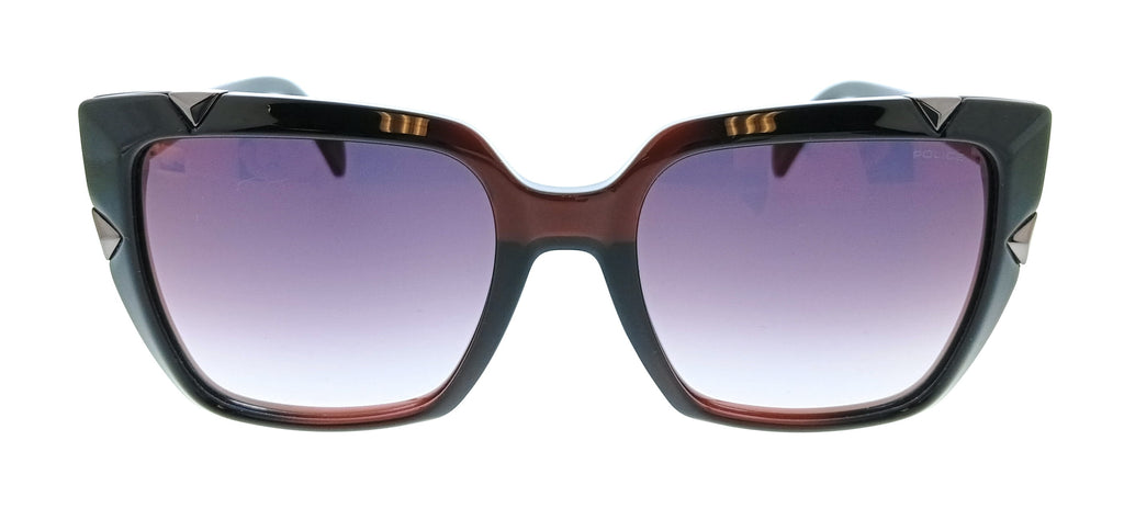 POLICE PLA15 906R Brown Purple Butterfly Womens Sunglasses