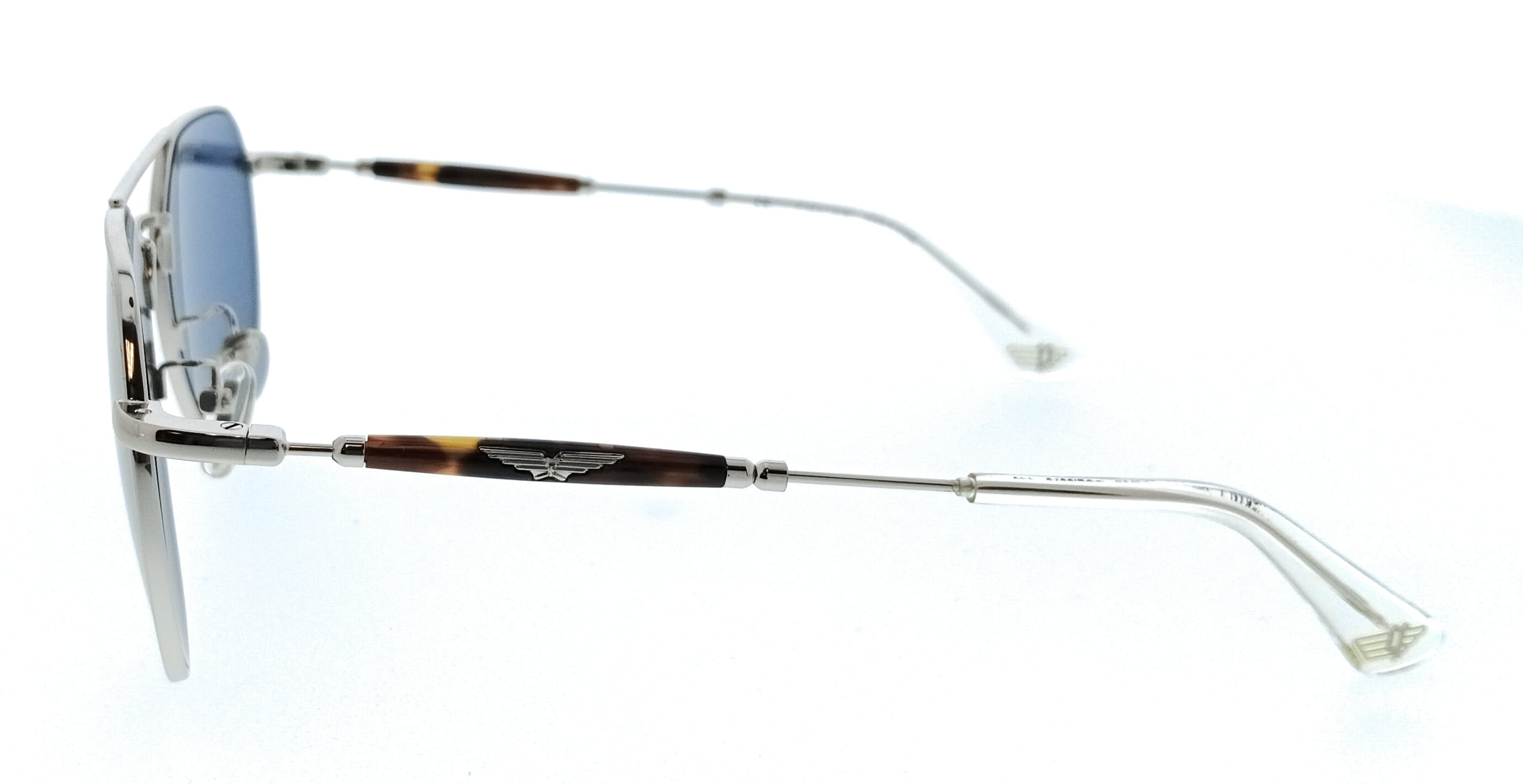POLICE PLF14 579 Silver Geometric Unisex Sunglasses