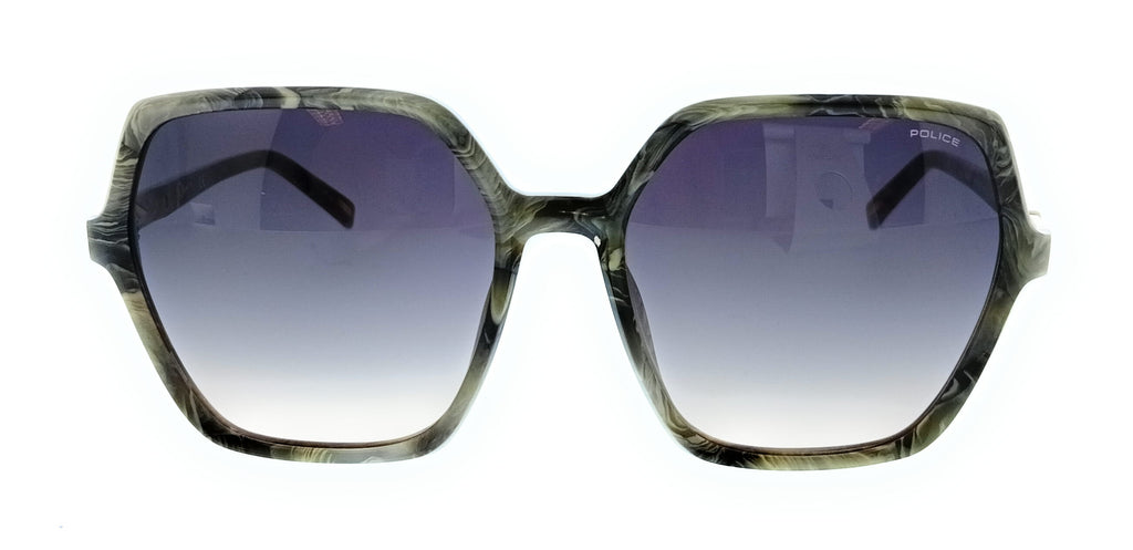 POLICE PLF36 890 Grey Geometric Womens Sunglasses