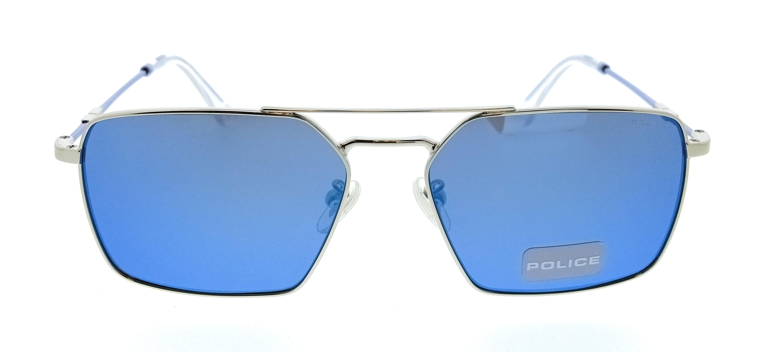 POLICE PLL07 579B Silver Navigator Mens Sunglasses