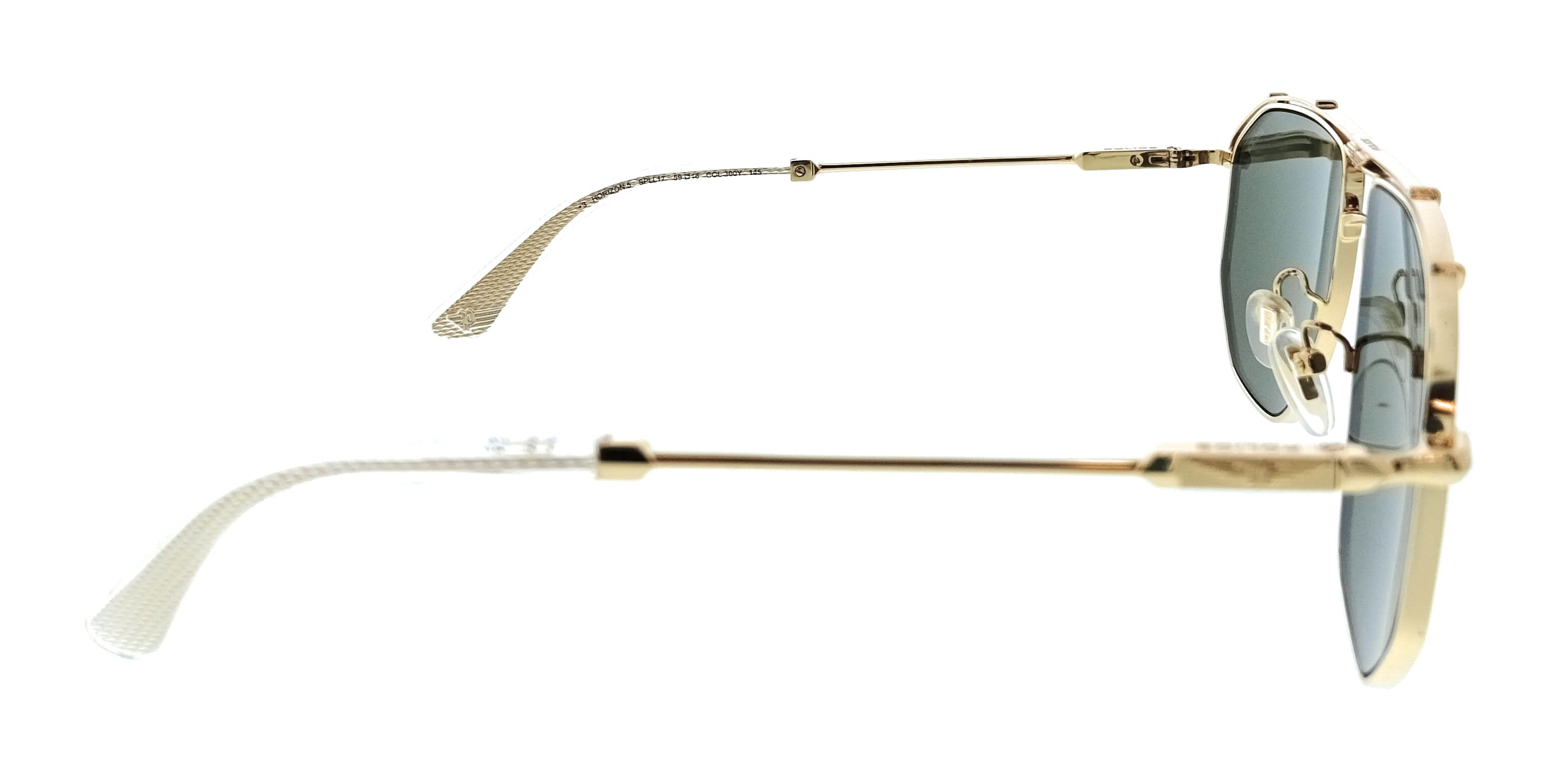 POLICE PLL17 300Y Gold Geometric Mens Sunglasses