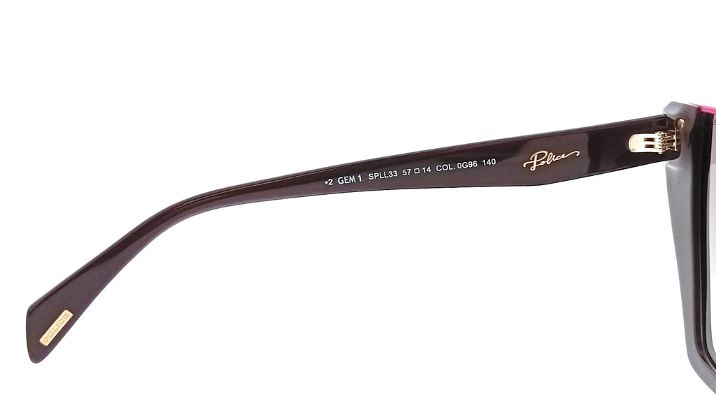 POLICE PLL33 0G96 Burgundy Square Womens Sunglasses