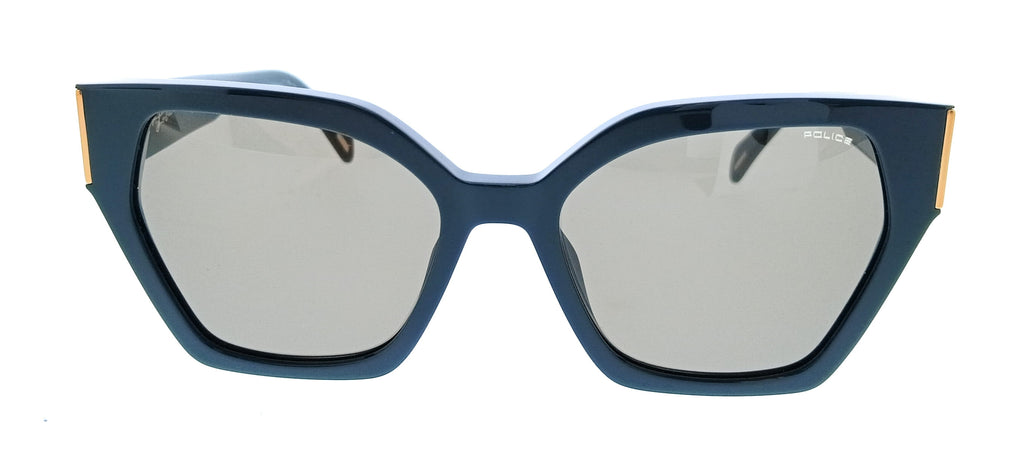 POLICE PLL34 06WT Green Square Womens Sunglasses