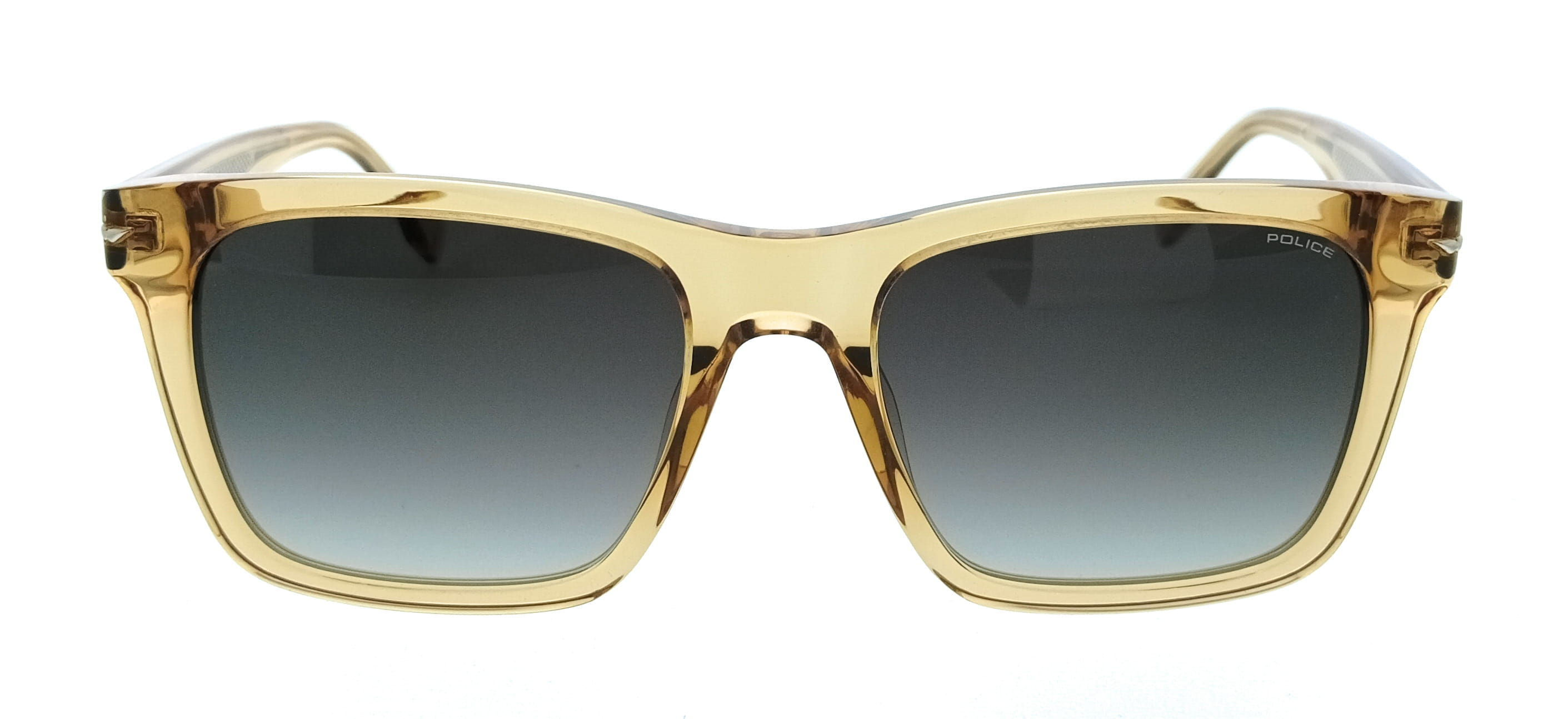 POLICE PLN35E 0L77 Brown/Yellow Square Mens Sunglasses