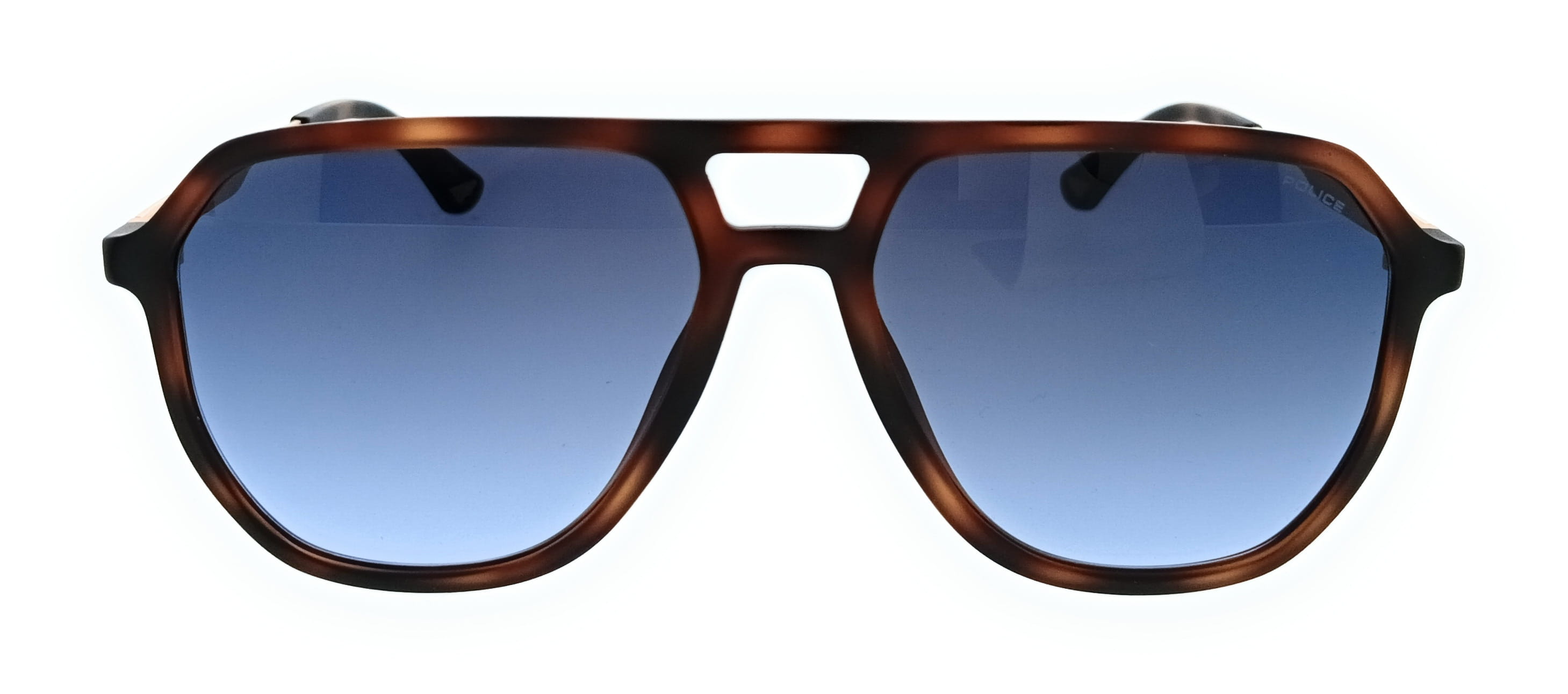 POLICE PLQ81 878 Matt Dark Havana Aviator Mens Sunglasses