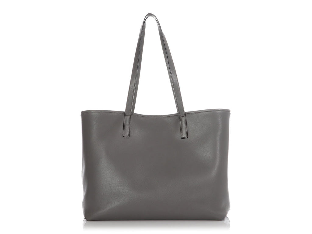 Prada Gray City Calf Shopping Tote