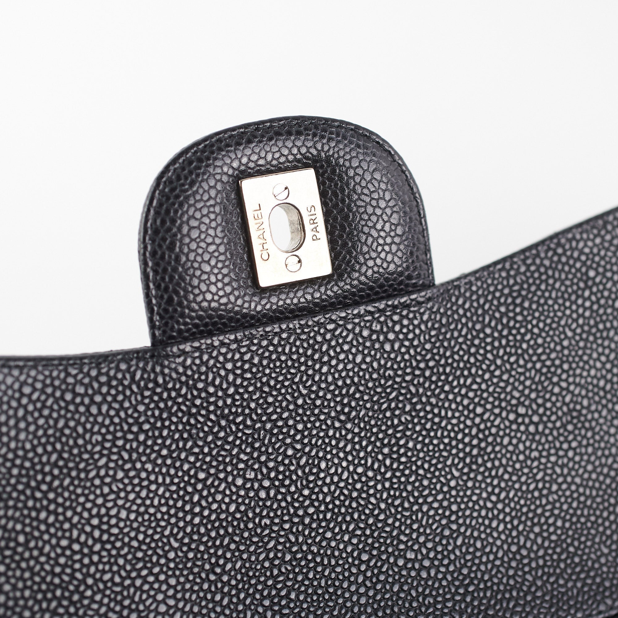 Chanel Quilted Caviar Double Flap Jumbo Black
