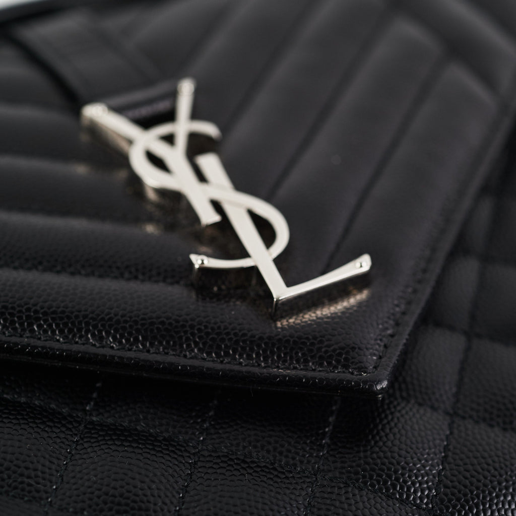 Saint Laurent Medium Black Envelope Shoulder Bag