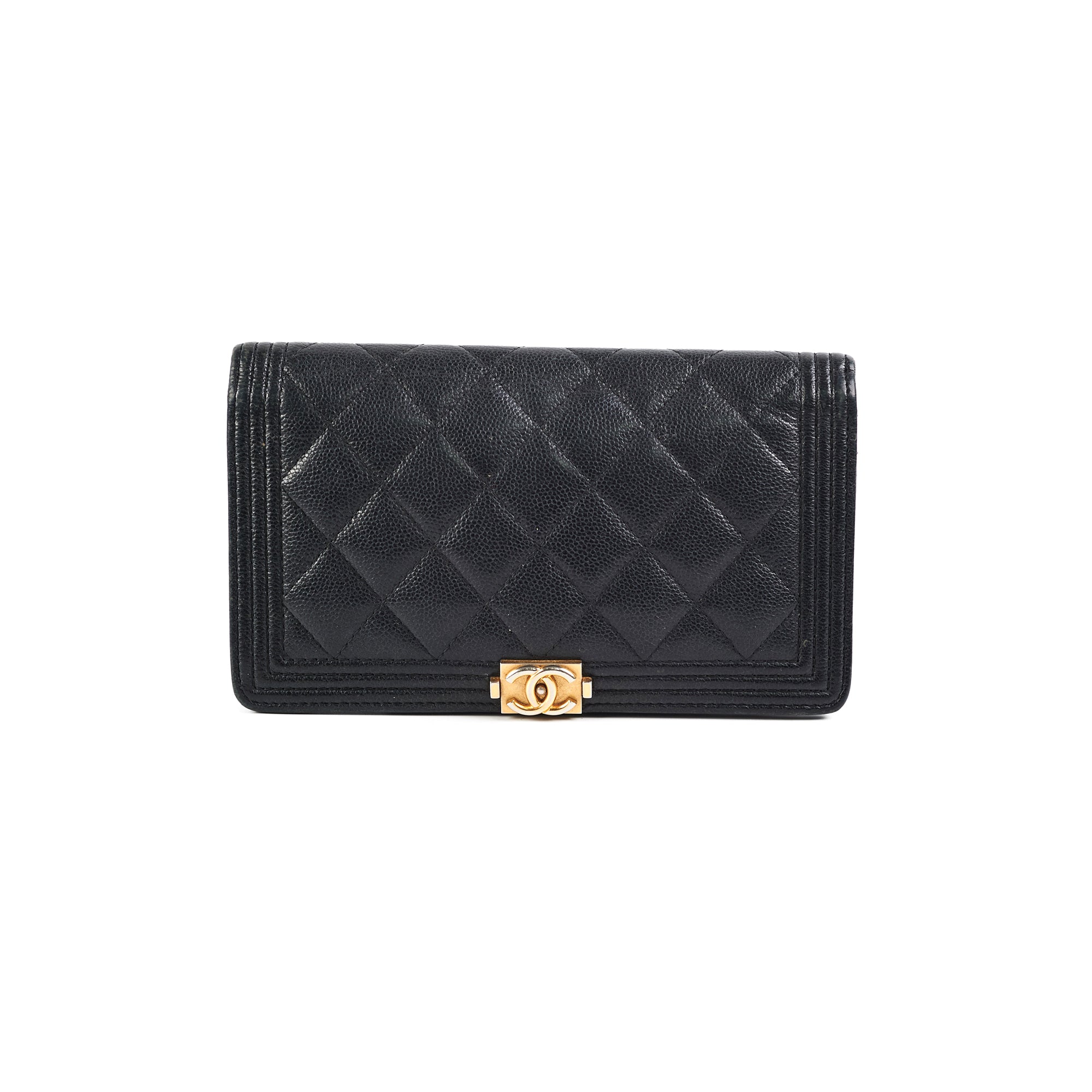 Chanel Boy Black Caviar Wallet