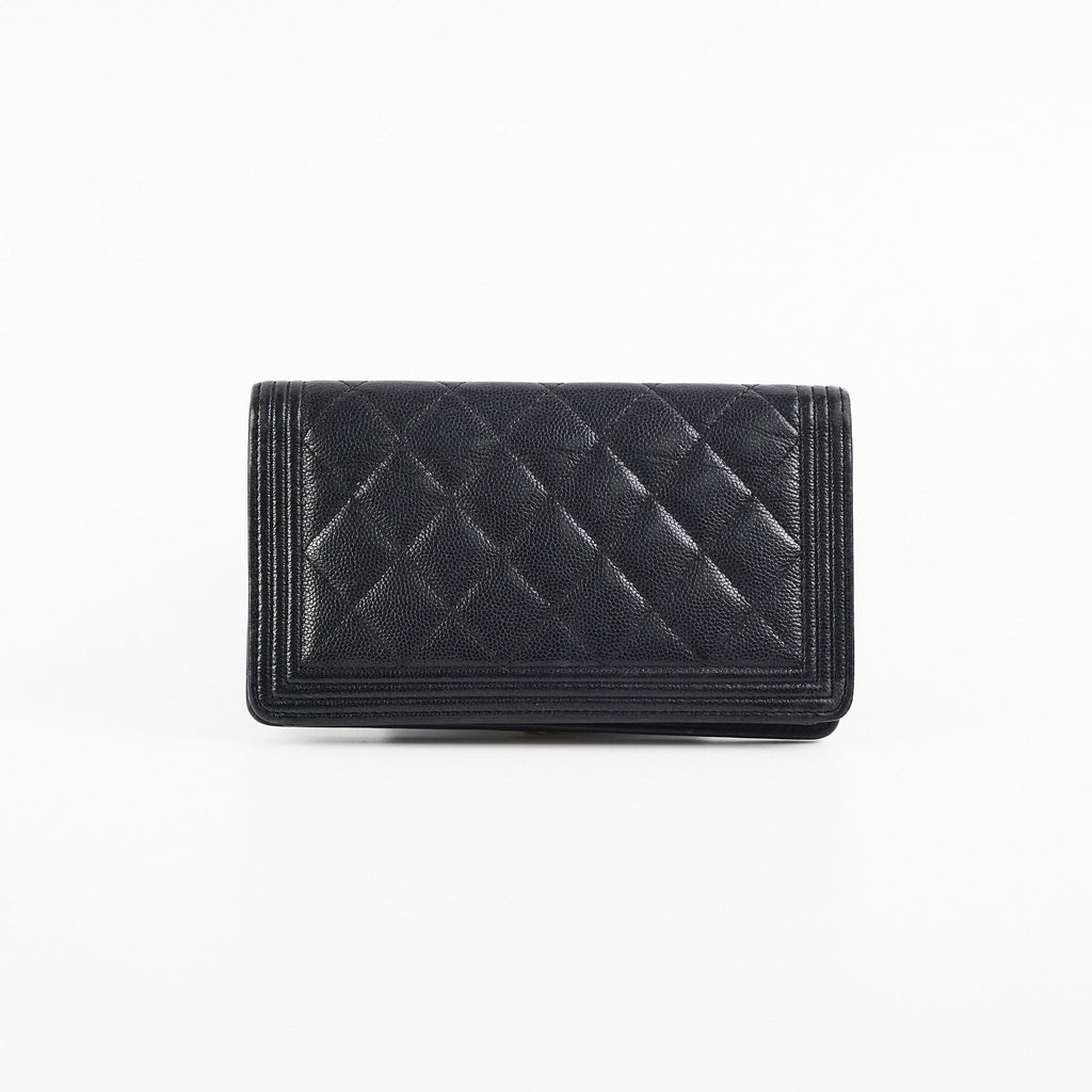 Chanel Boy Black Caviar Wallet