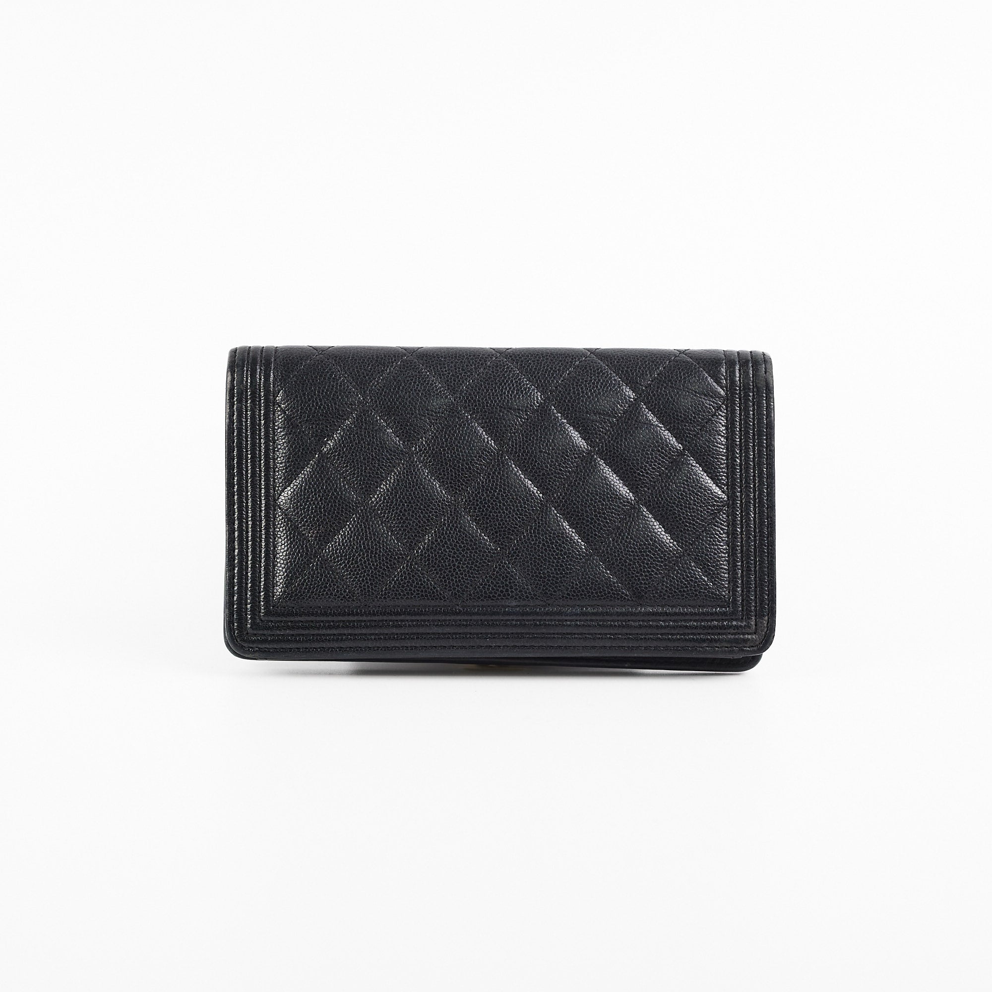 Chanel Boy Black Caviar Wallet