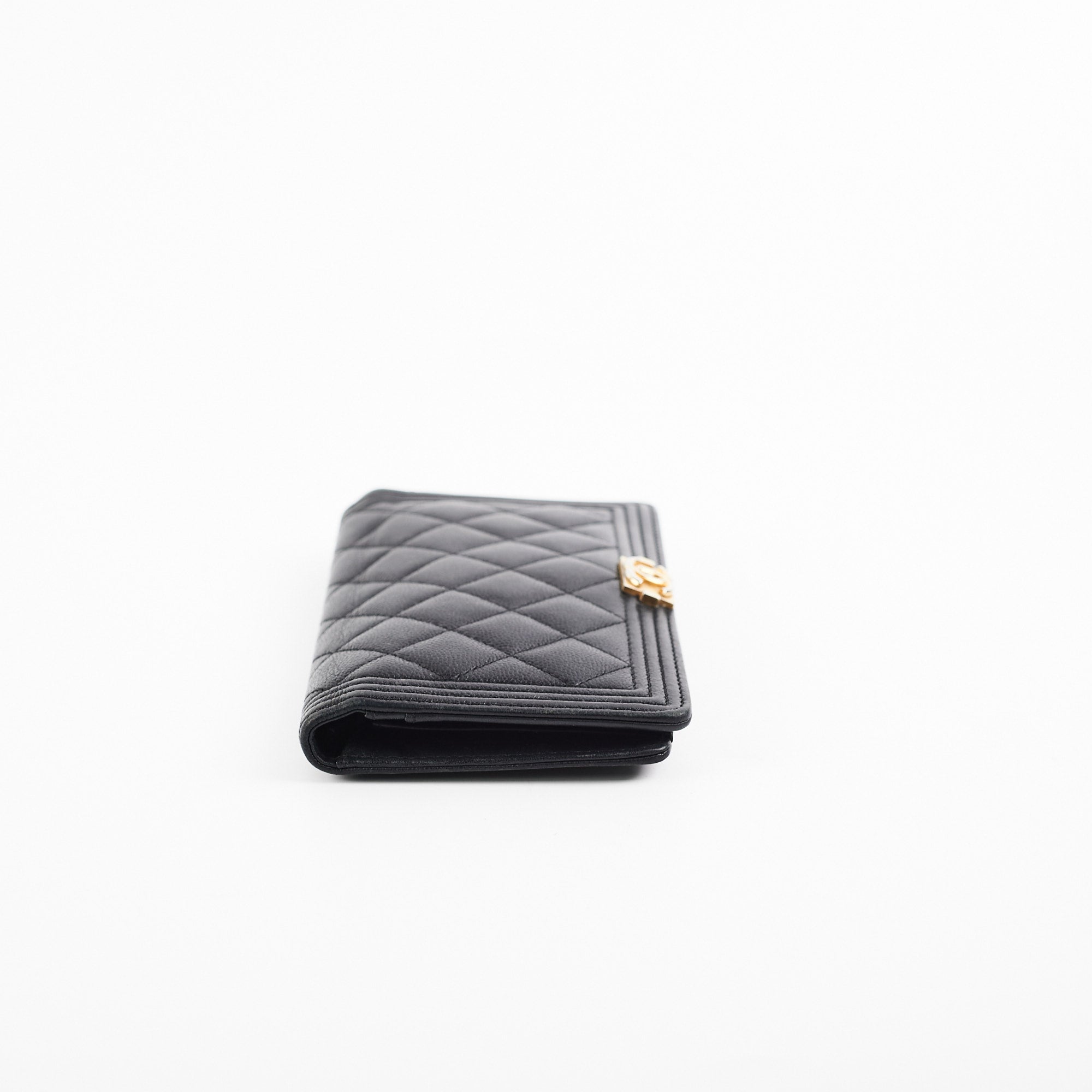 Chanel Boy Black Caviar Wallet