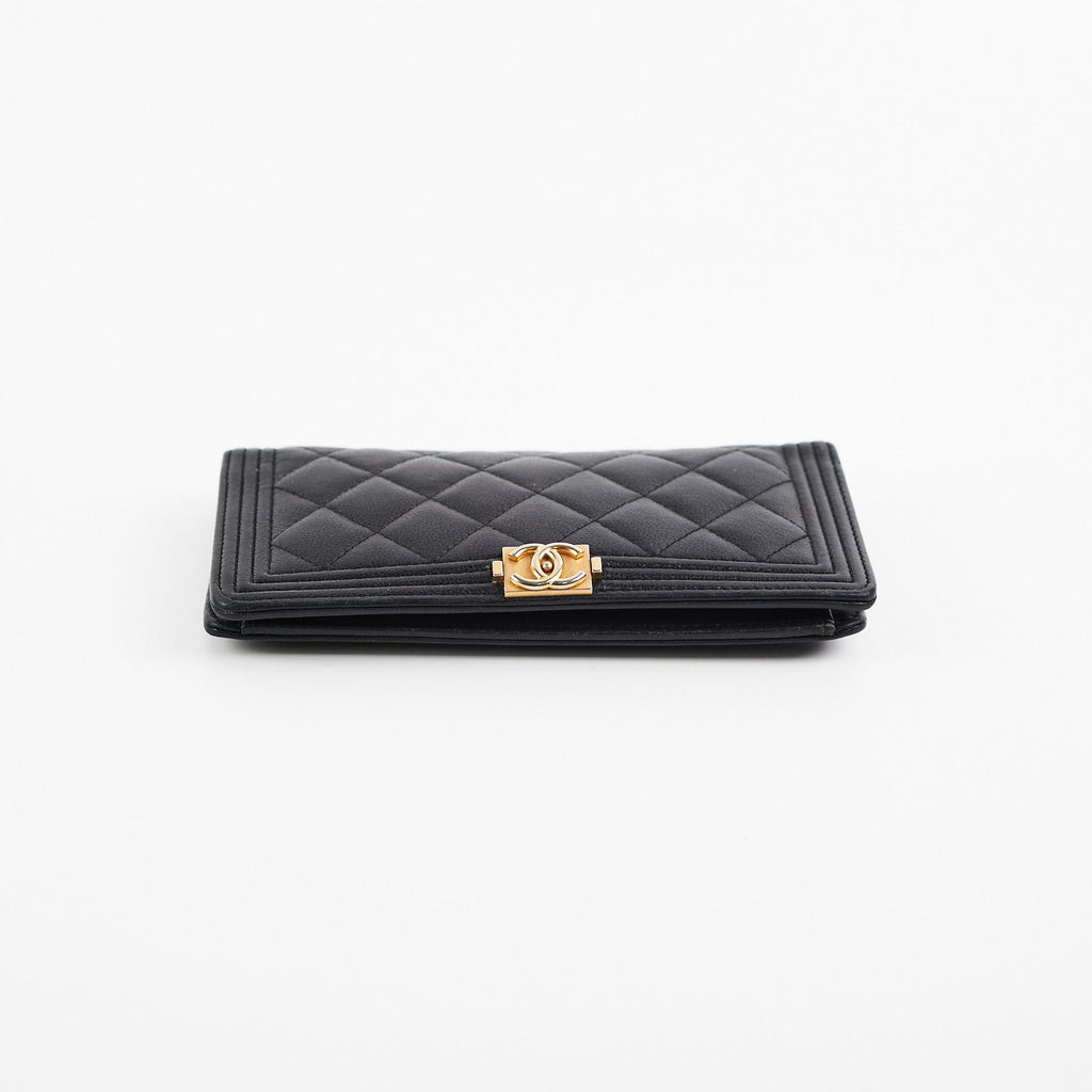 Chanel Boy Black Caviar Wallet