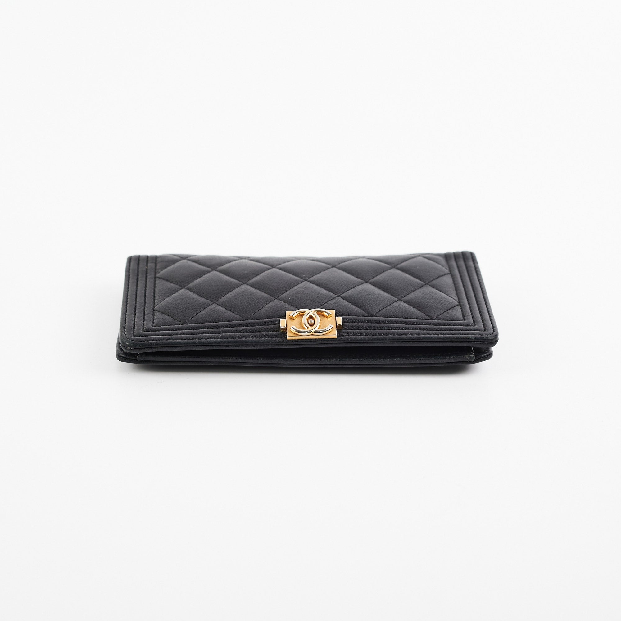 Chanel Boy Black Caviar Wallet