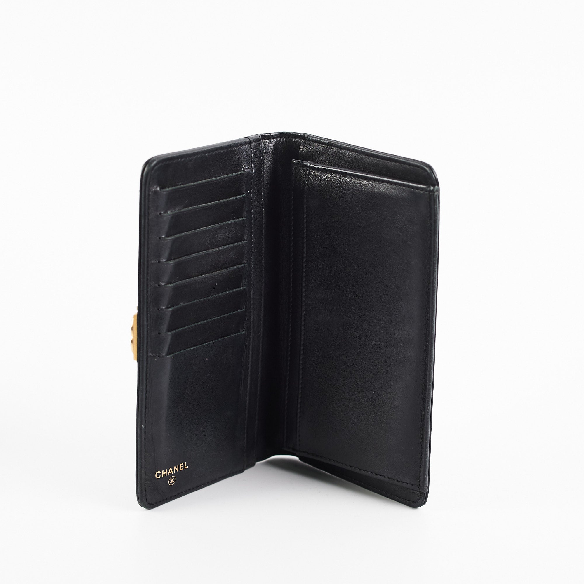 Chanel Boy Black Caviar Wallet