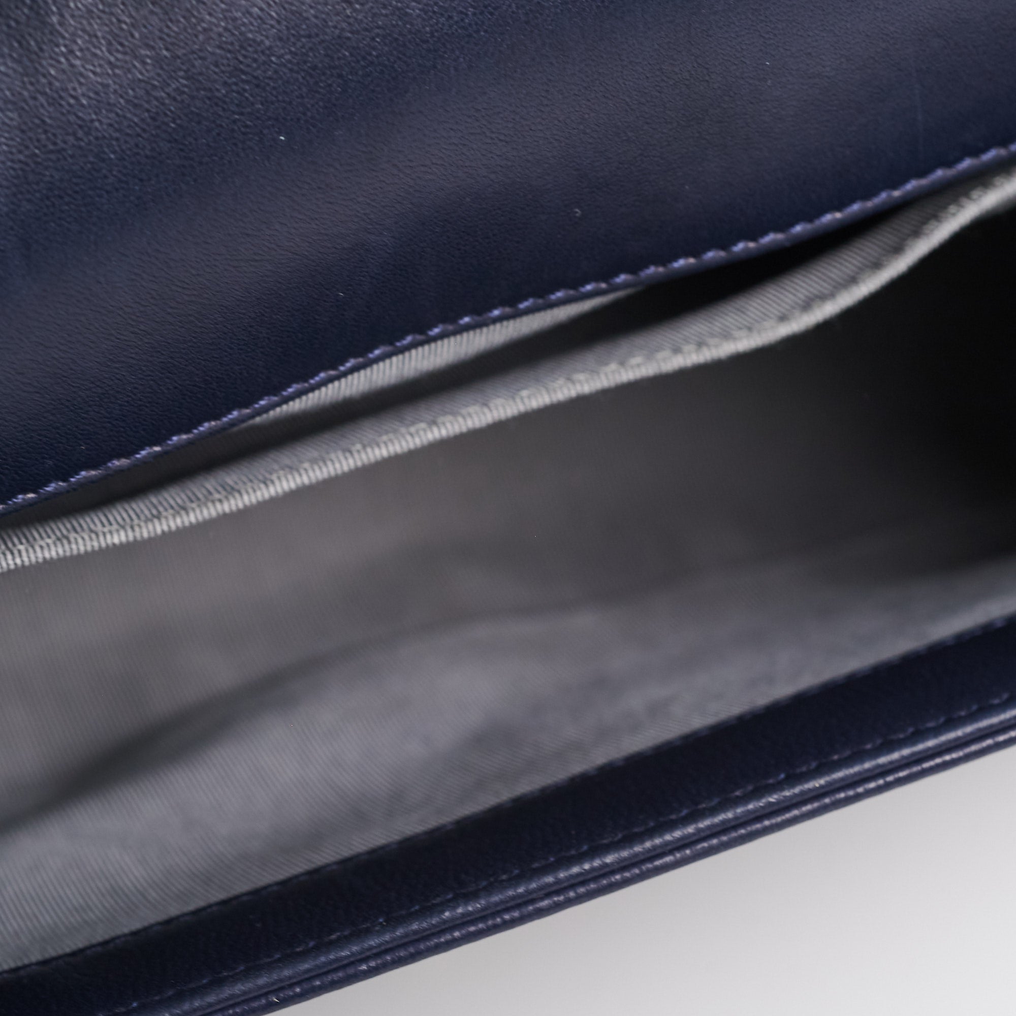 Chanel Navy Old Medium Boy Shoulder Bag