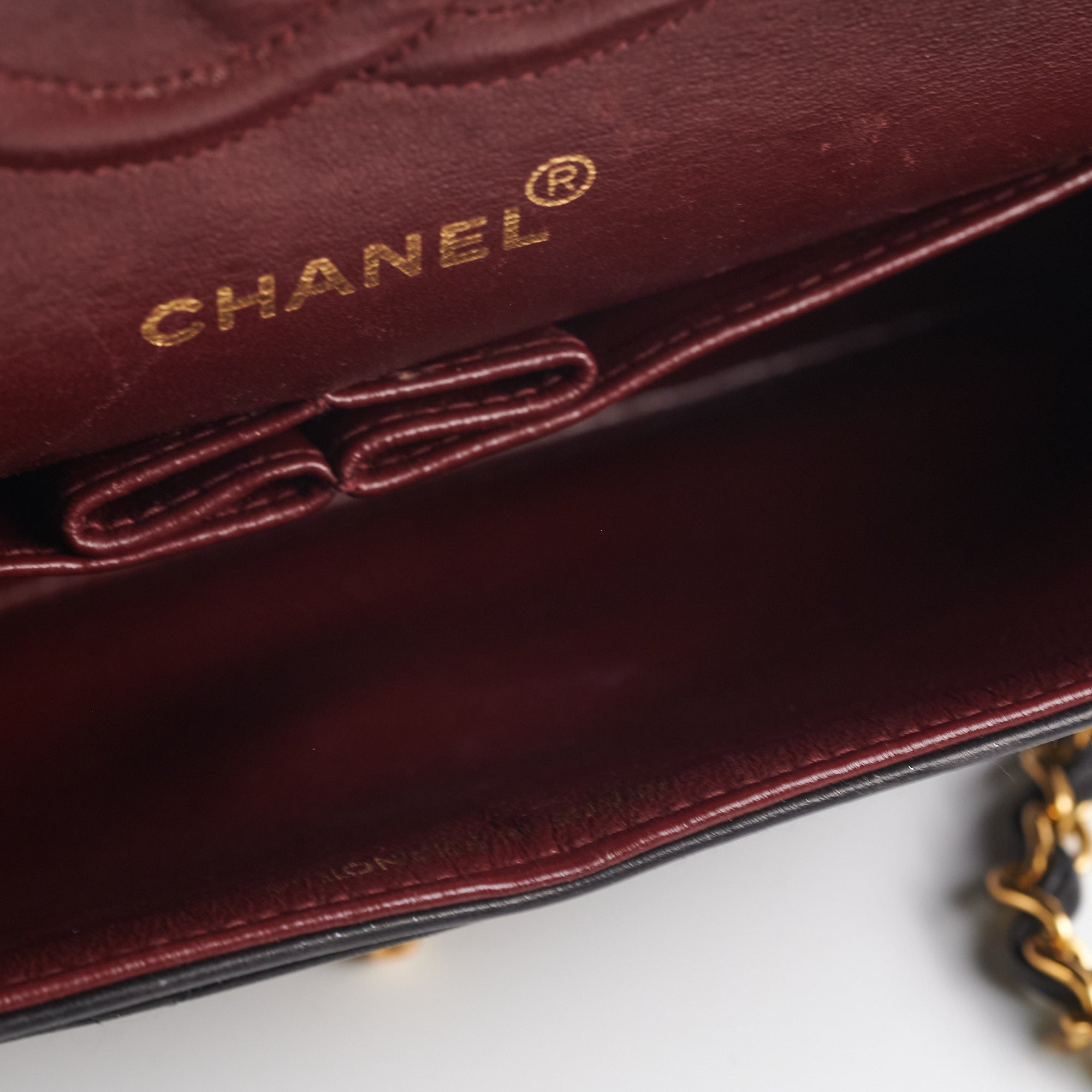 Chanel Vintage Classic Medium/Large 24K Gold Black