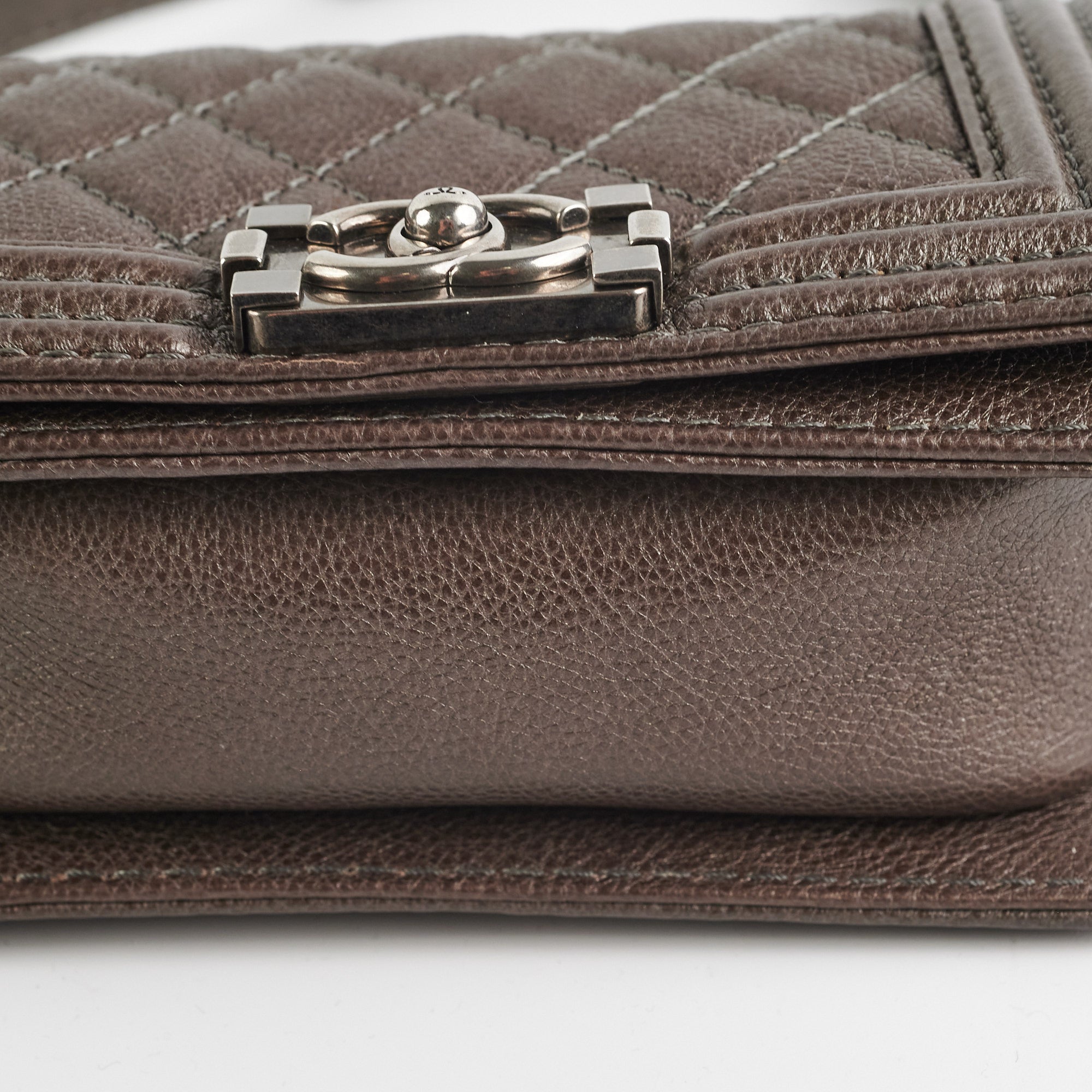 ITEM 23 - Chanel Super Mini Boy Grey Caviar