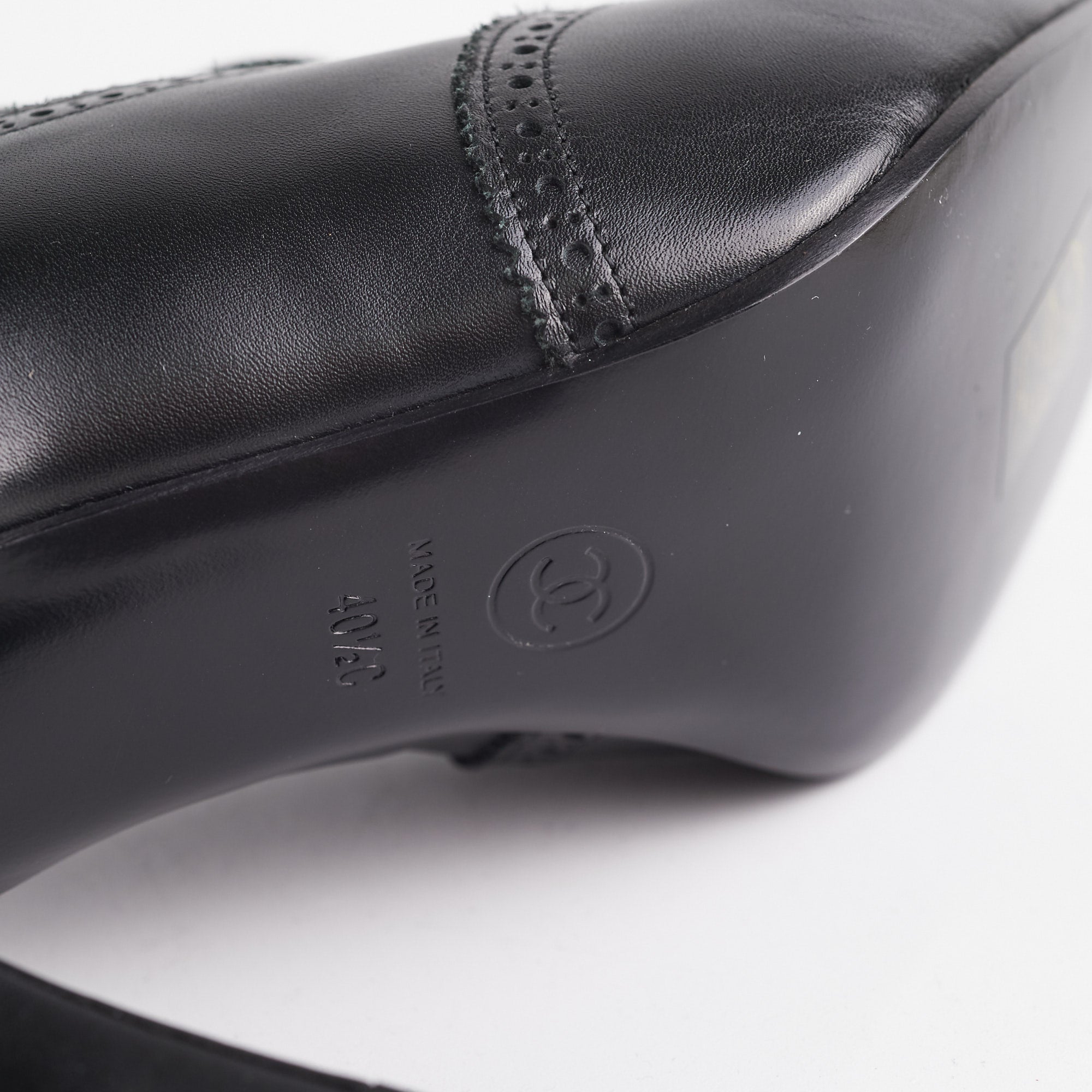 Chanel Black Lace up Boots (Size 40 1/2)
