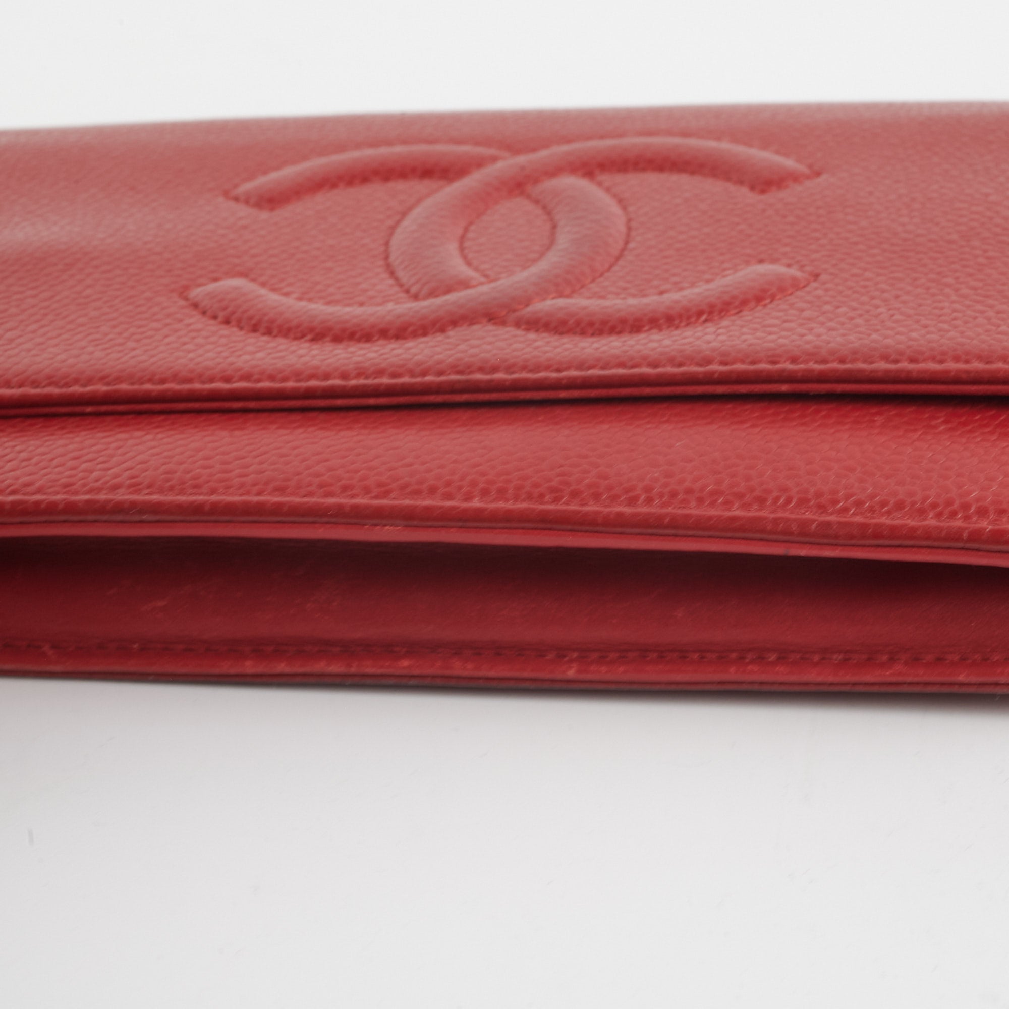 Chanel Wallet On Chain (WOC) Red