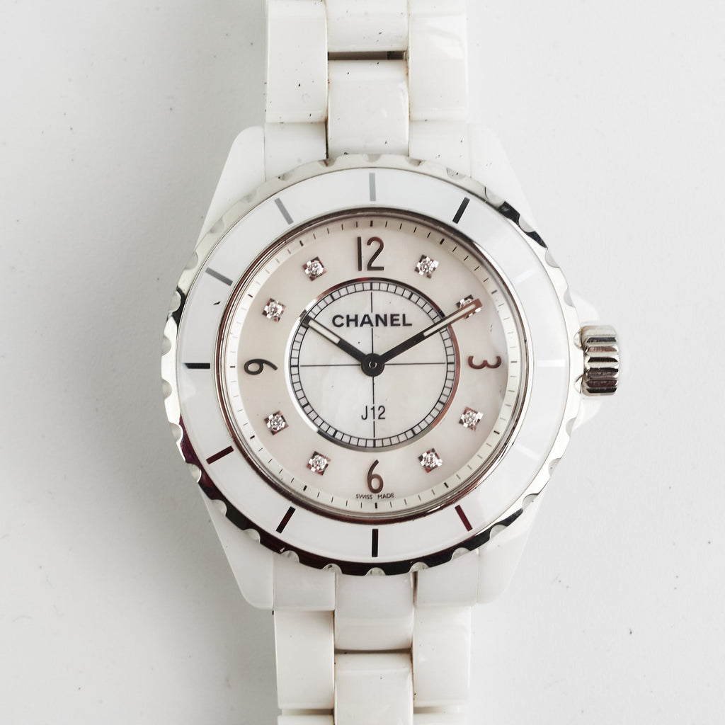 Chanel J12 White Watch 38MM Diamonds