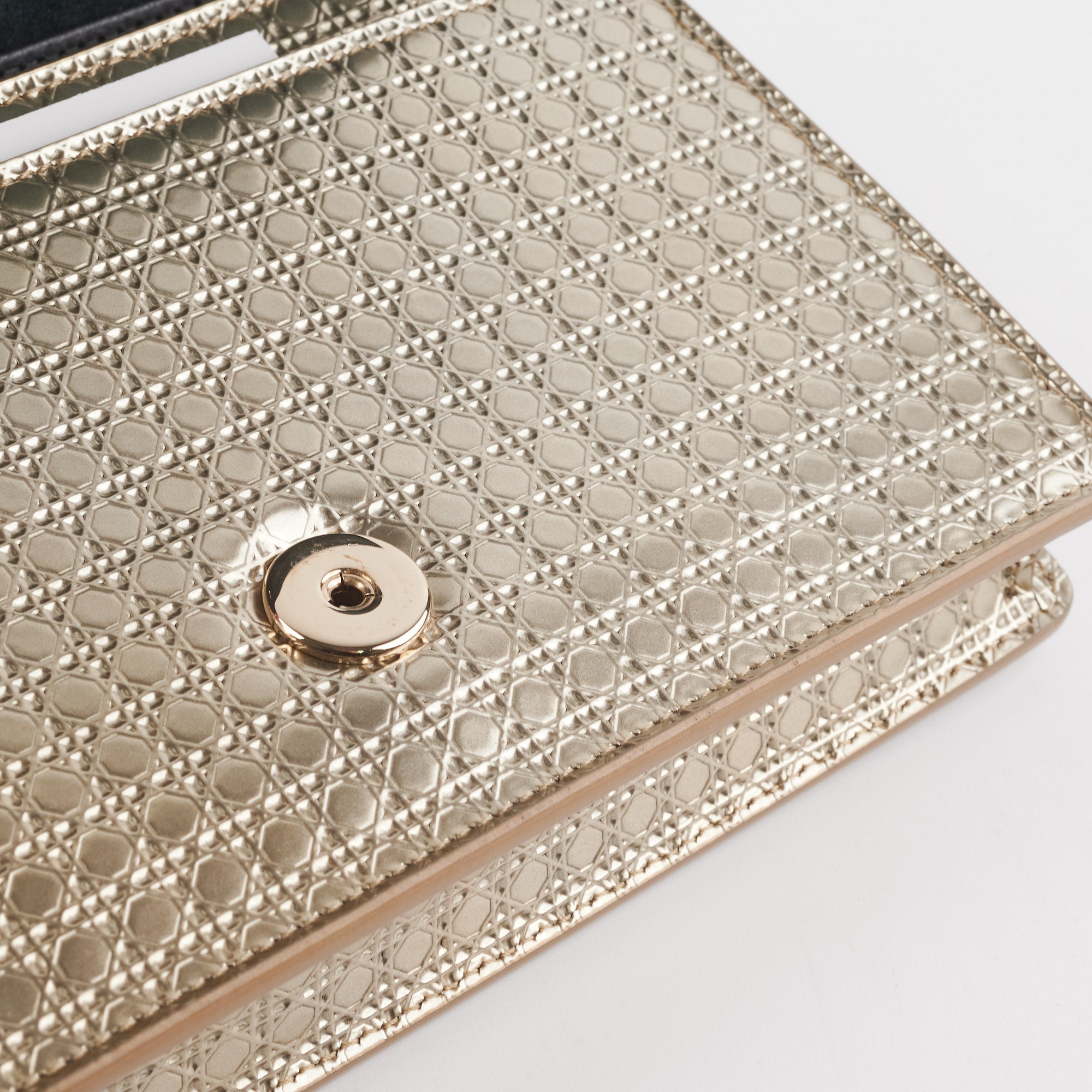 HOLD BC Dior 30 Montaigne Belt Bag With Chain Metallic Patent Gold