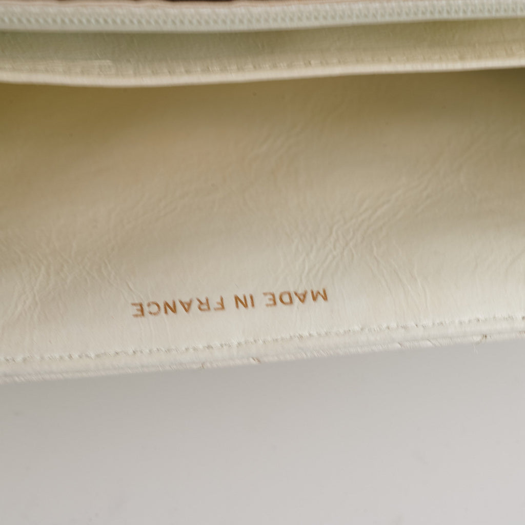 Chanel Quilted Vintage Flap White 24K Gold