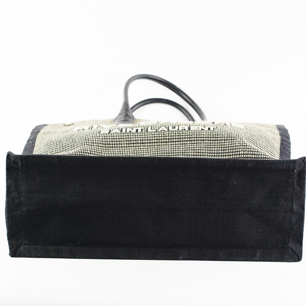Saint Laurent Rive Gauche Tote Bag Black/Beige