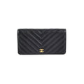 Chanel Chevron Black Wallet