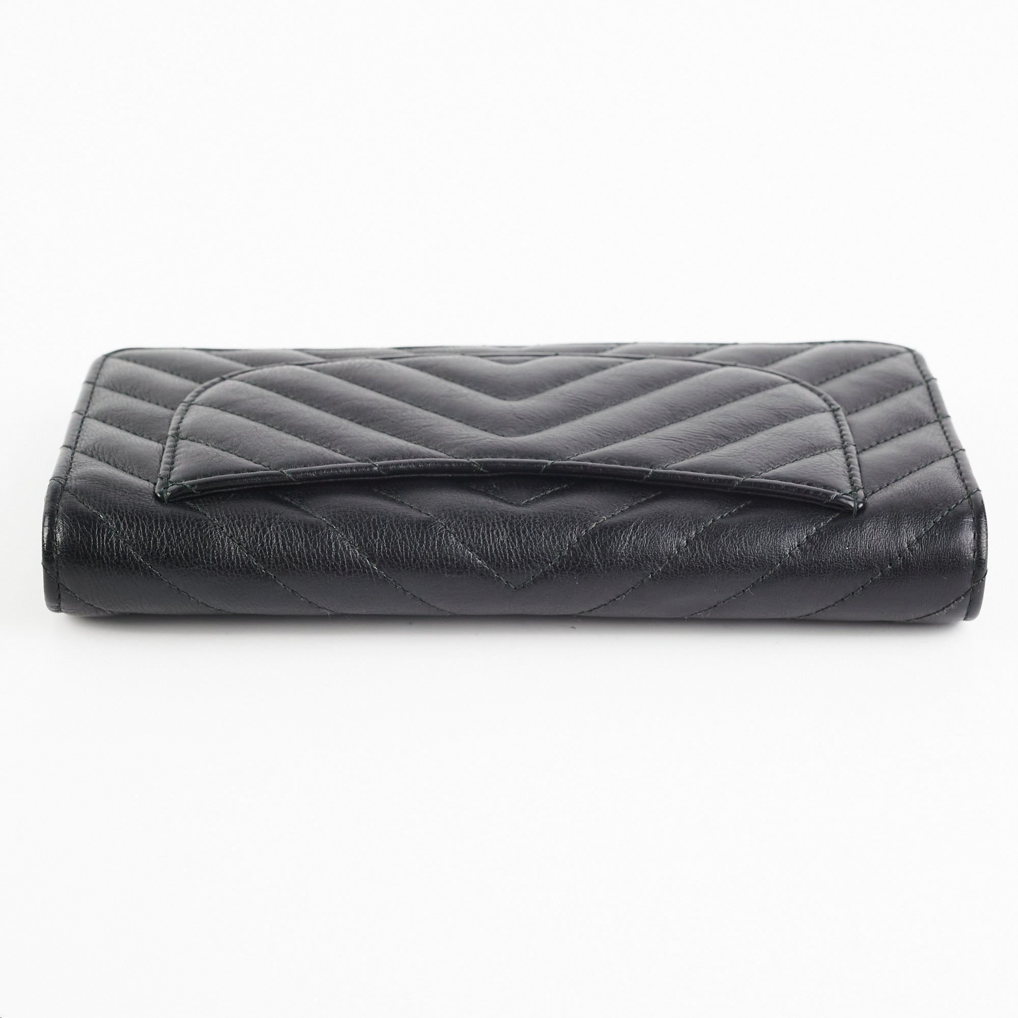 Chanel Chevron Black Wallet