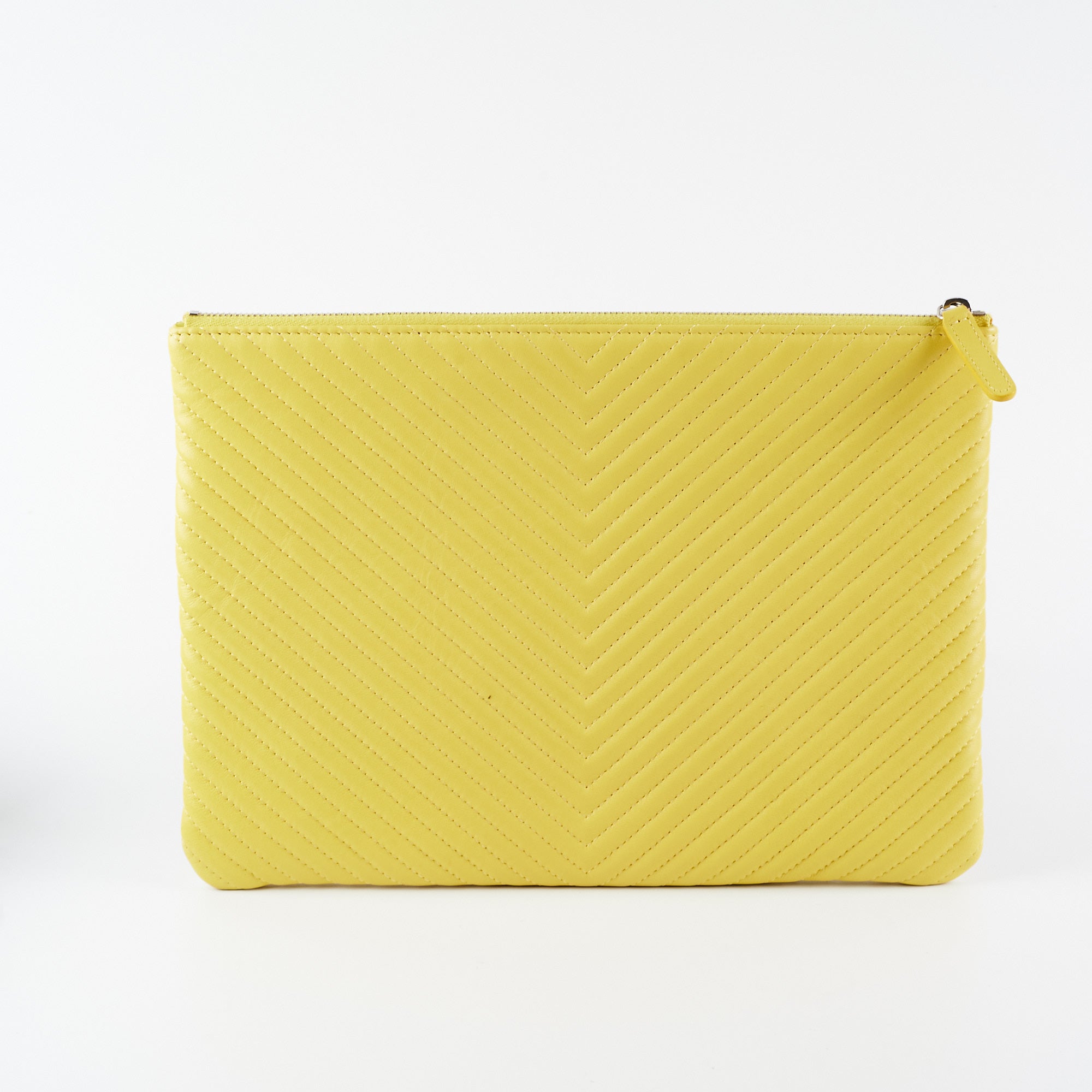Chanel Chevron O Case Yellow