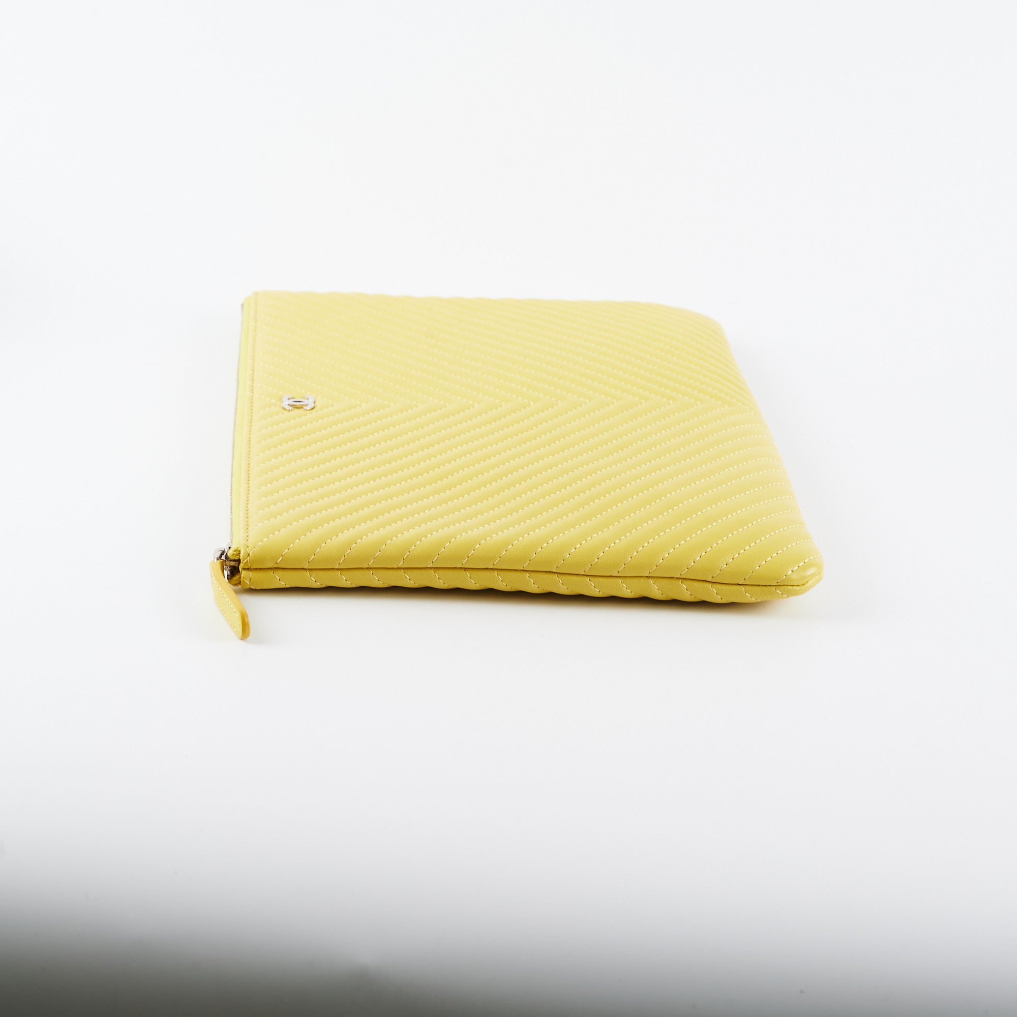 Chanel Chevron O Case Yellow