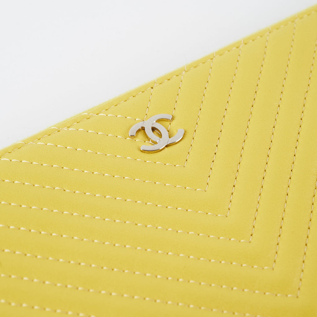 Chanel Chevron O Case Yellow