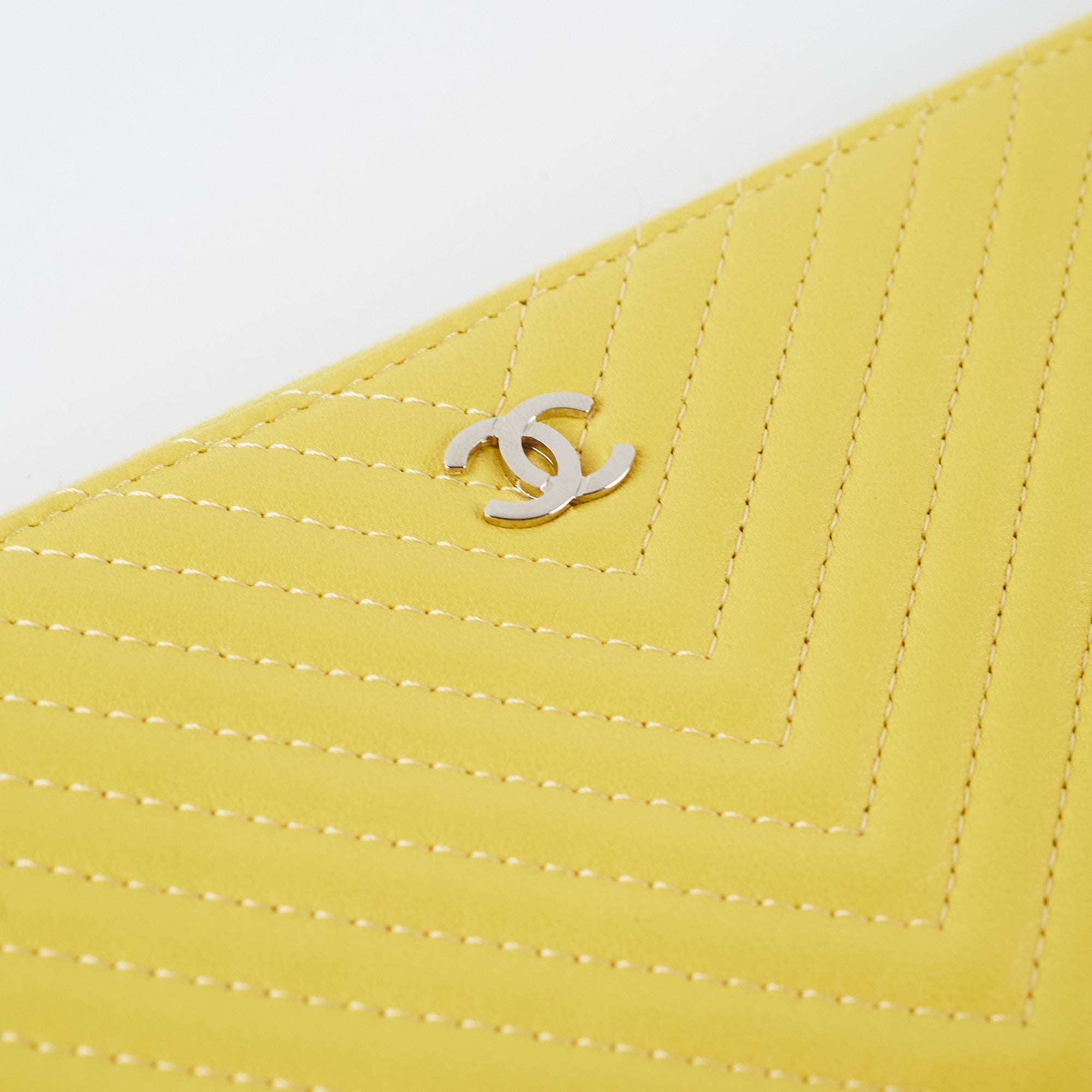 Chanel Chevron O Case Yellow
