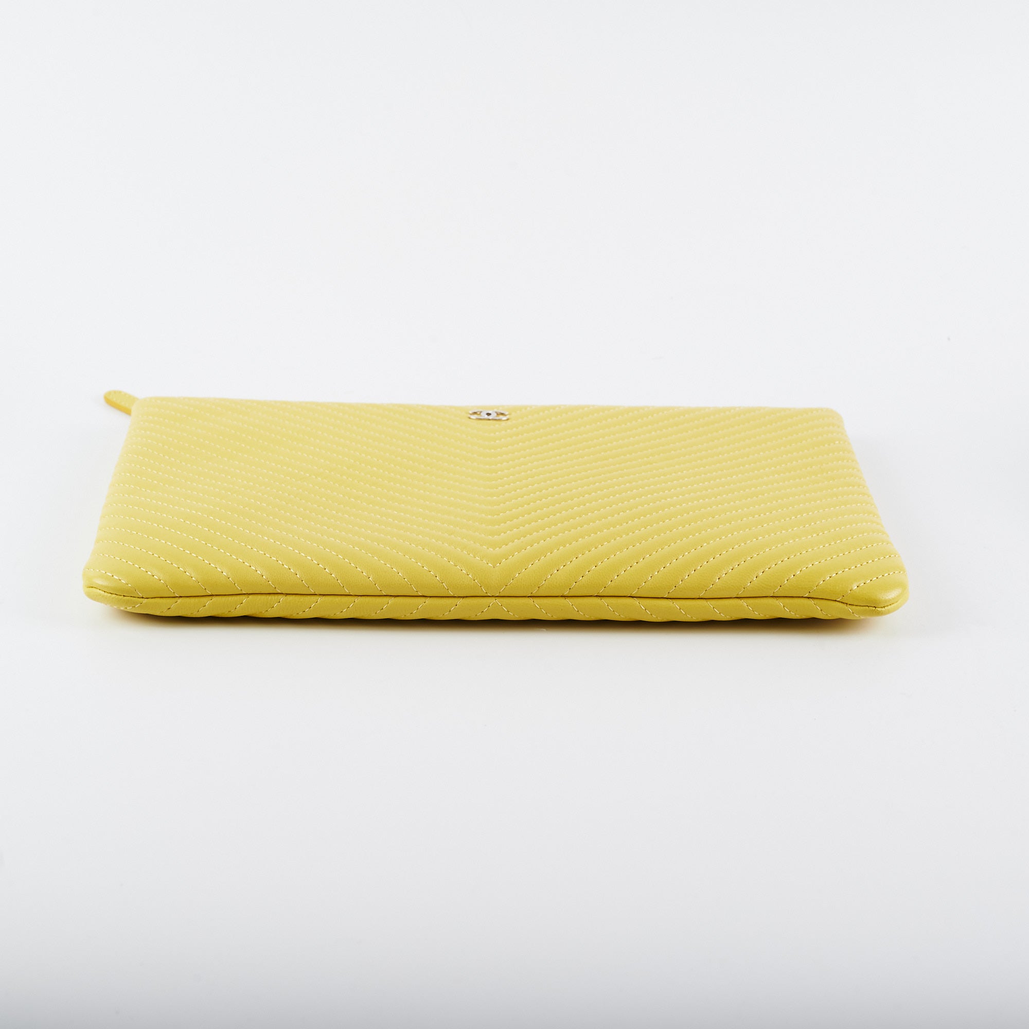 Chanel Chevron O Case Yellow