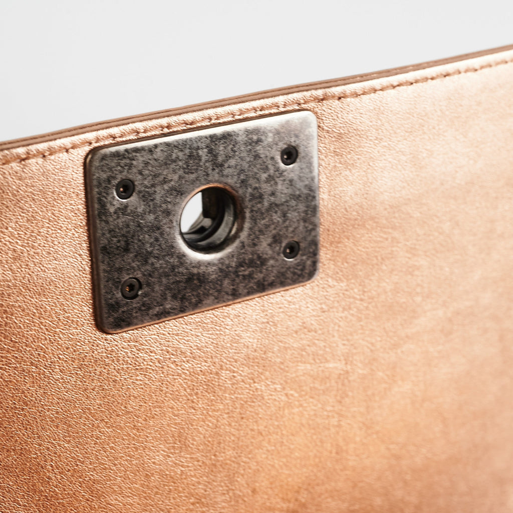 Chanel Boy Bag Perforated Rose Gold