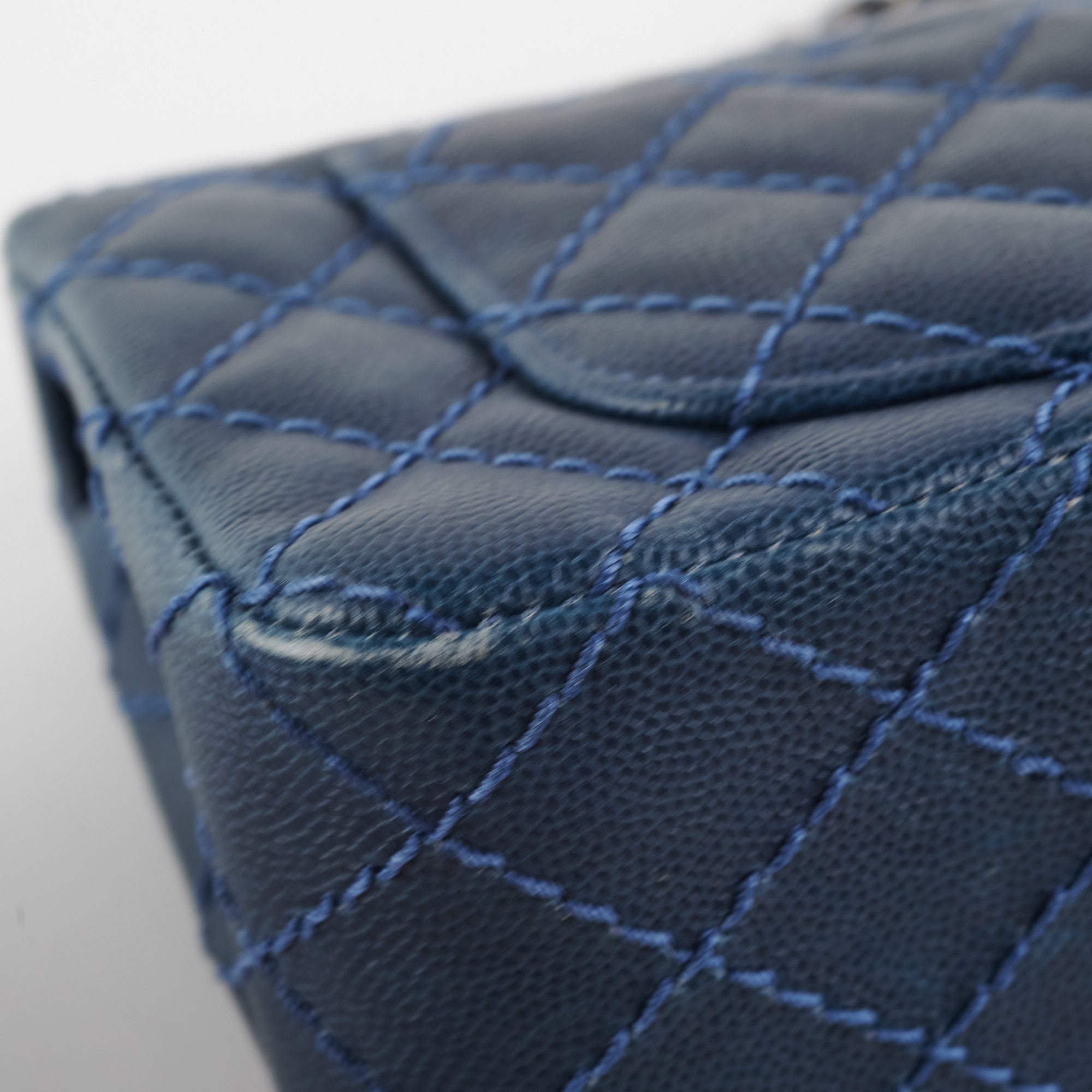 Chanel Mini Rectangular Blue Caviar