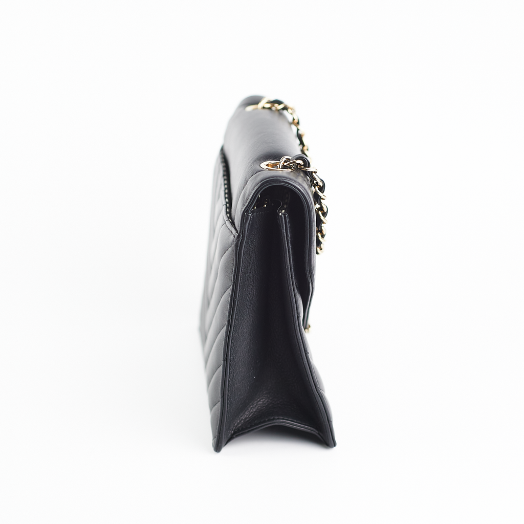ITEM 5 - Chanel Chevron Crossbody Flap Bag Black