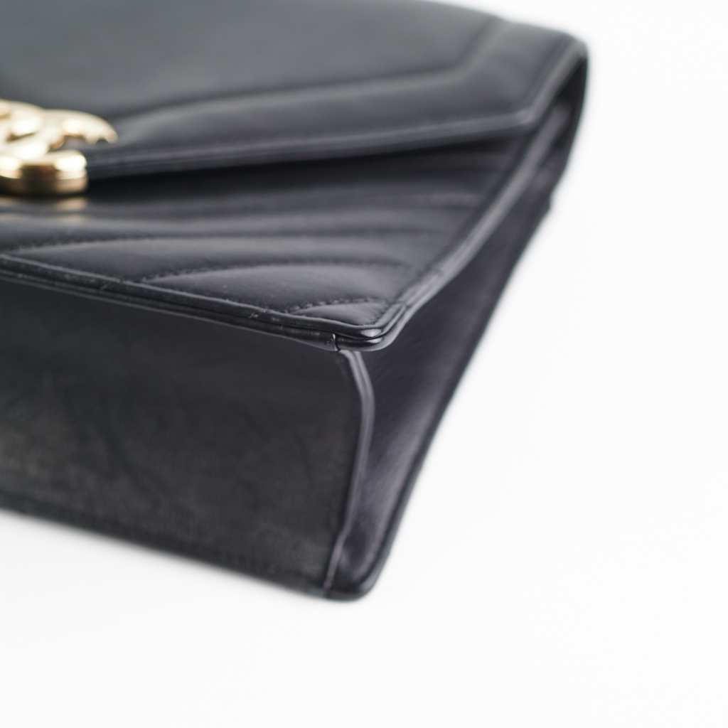 ITEM 5 - Chanel Chevron Crossbody Flap Bag Black