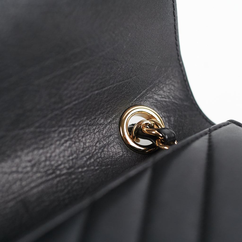ITEM 5 - Chanel Chevron Crossbody Flap Bag Black
