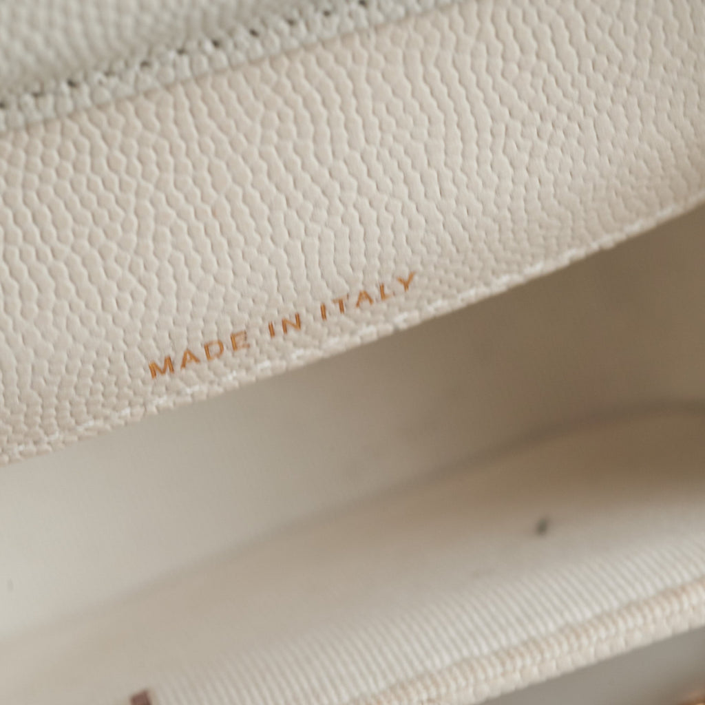 Chanel Caviar Microbag White