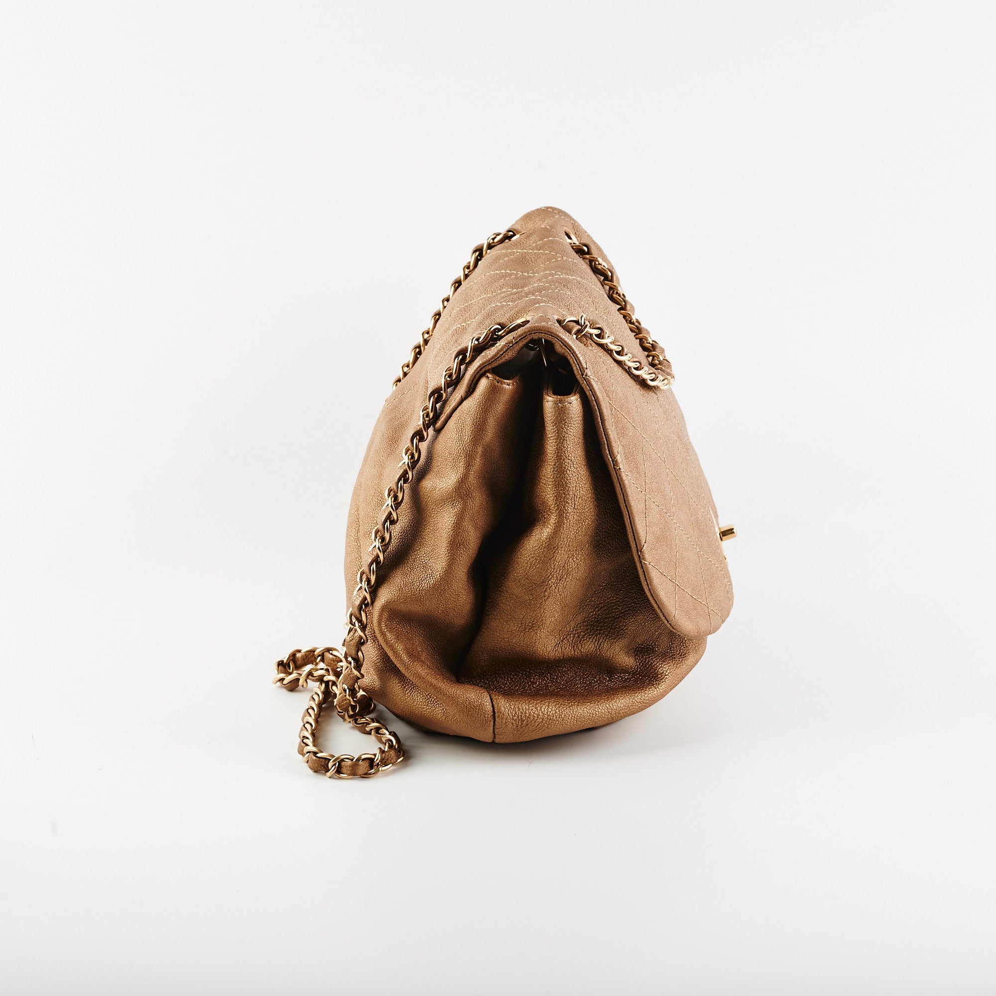Chanel Shoulder Flap Bag Sand