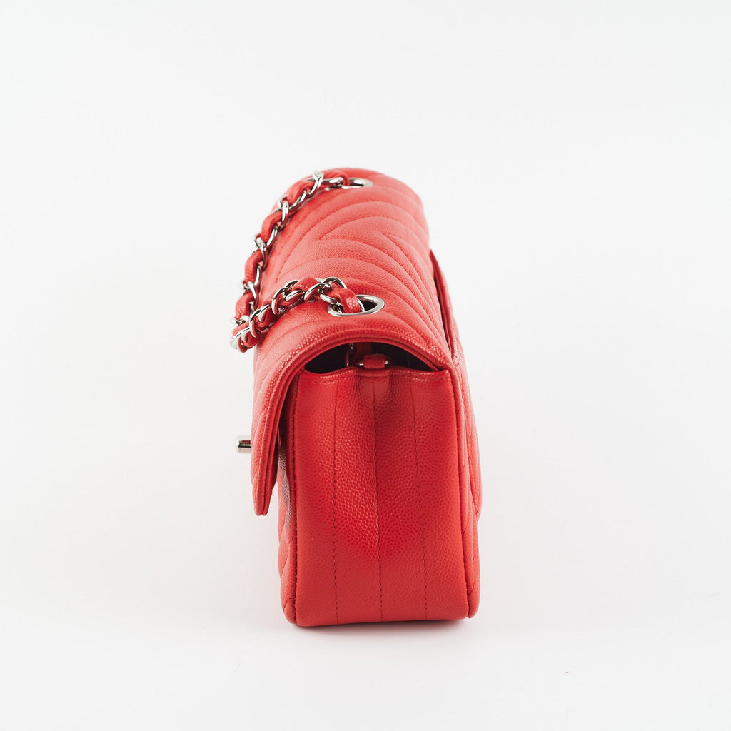 Chanel Mini Rectangular Cavair Red