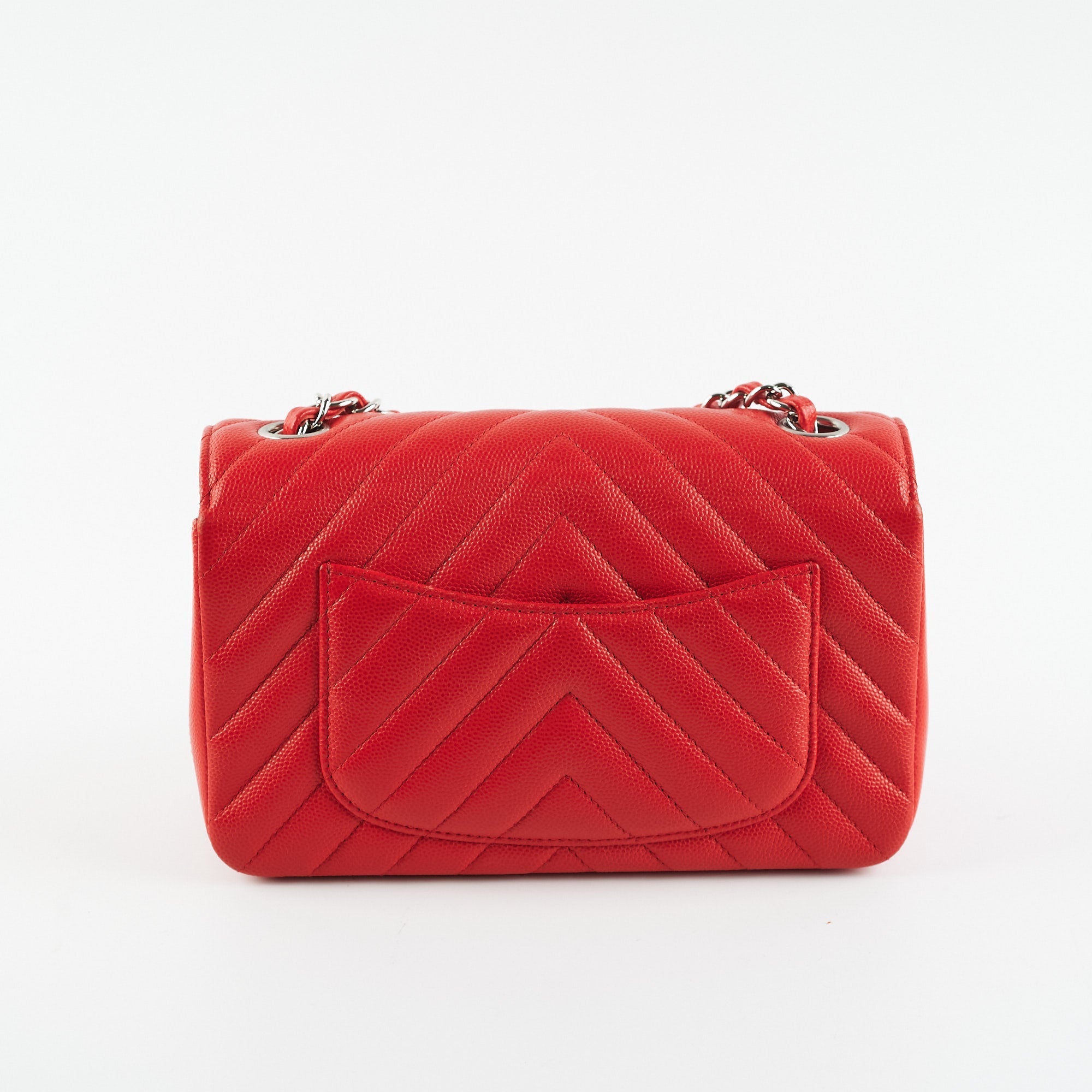 Chanel Mini Rectangular Cavair Red
